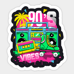 90s vibes 1990s nineties cassette tape vintage Sticker